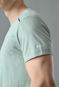 Jacquard Texture Round Neck T-Shirt (TCK 103)