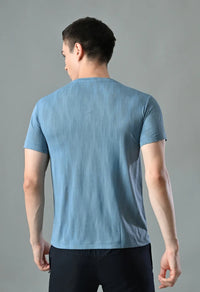 Jacquard Texture Round Neck T-Shirt (TCK 103)