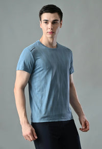 Jacquard Texture Round Neck T-Shirt (TCK 103)