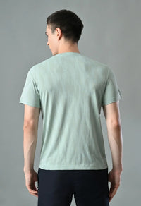 Jacquard Texture Round Neck T-Shirt ( TCK 103)